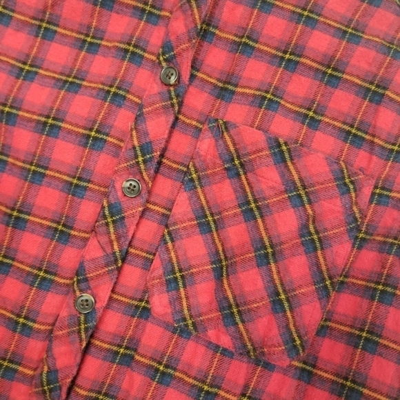 BDG Flannel Peplum Shacket/Shirt - Picture 5 of 7